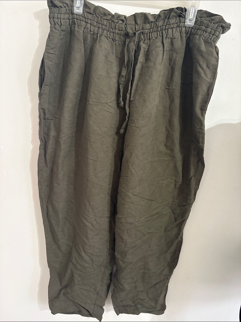 NWT H&M Olive Green Elastic Waist Joggers XLsz